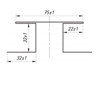 Планка стыковочная Н-профиль для  блок-хауса и евробруса 2000х75х32 мм