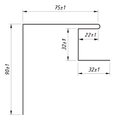 Планка откосная для блок-хауса и евробруса 2000х75х32 мм